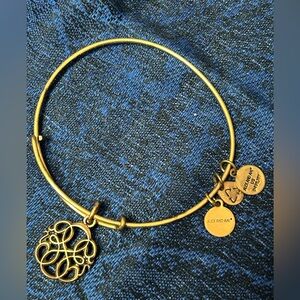 Alex and Ani Gold Charm Bracelet with Intricate Design